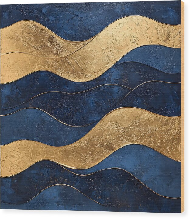 Ebb and Gold - Wood Print