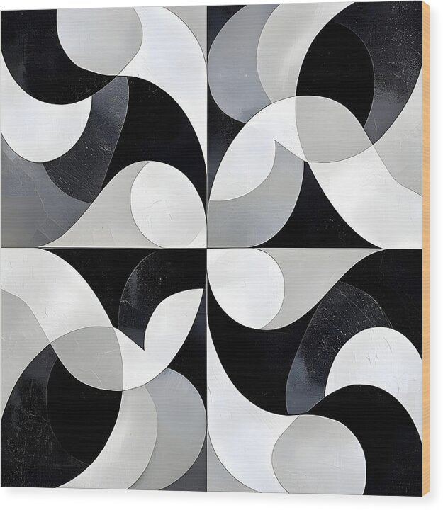 Echoes in Grayscale - Wood Print