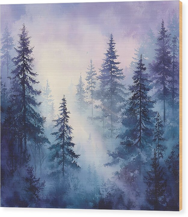 Echoes of the Mist - Wood Print