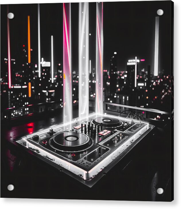 Electric Nights Dark - Acrylic Print