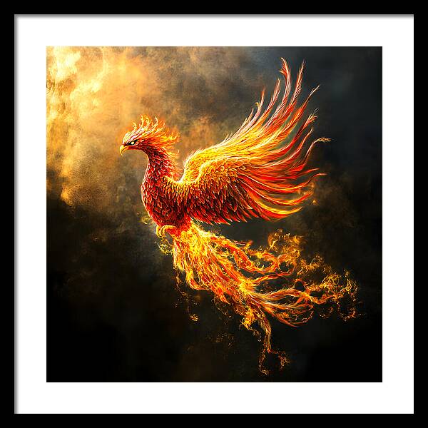 Ember's Ascension - Framed Print