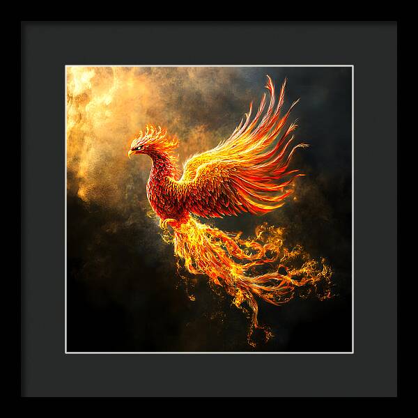 Ember's Ascension - Framed Print