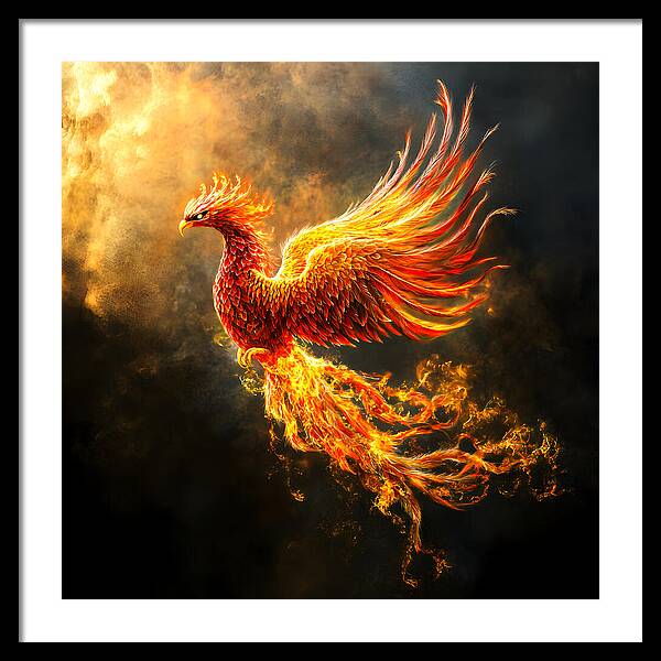 Ember's Ascension - Framed Print