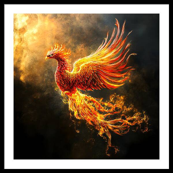 Ember's Ascension - Framed Print