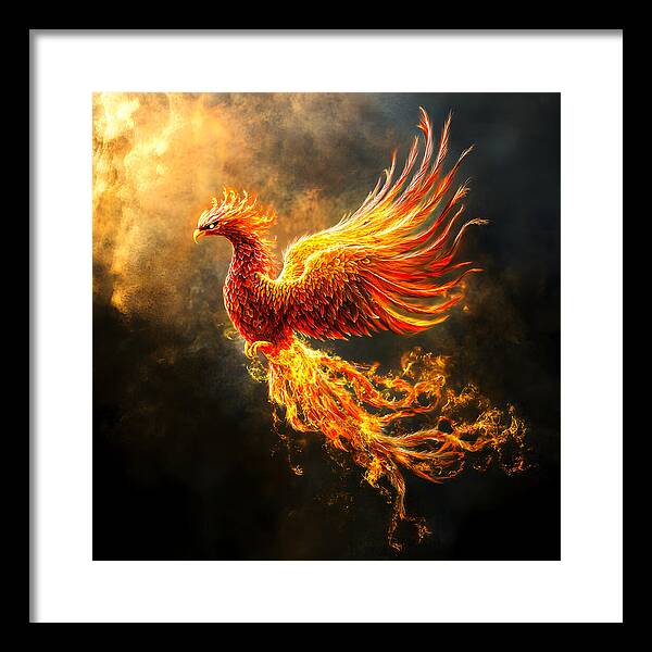 Ember's Ascension - Framed Print