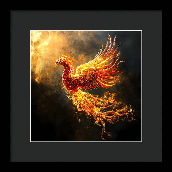 Ember's Ascension - Framed Print