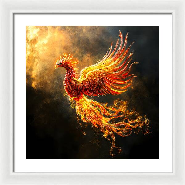 Ember's Ascension - Framed Print