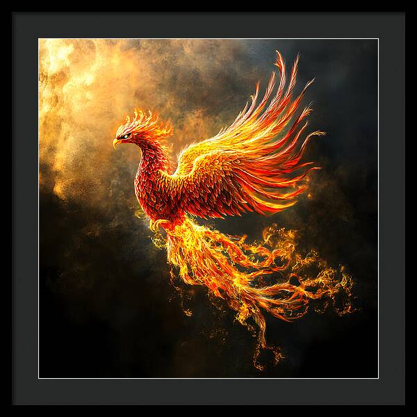 Ember's Ascension - Framed Print