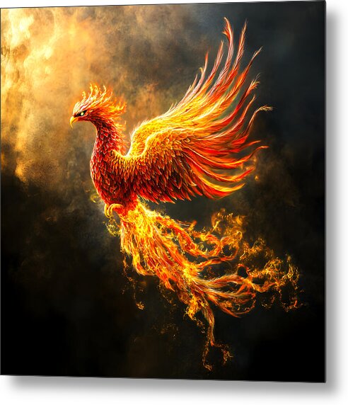 Ember's Ascension - Metal Print