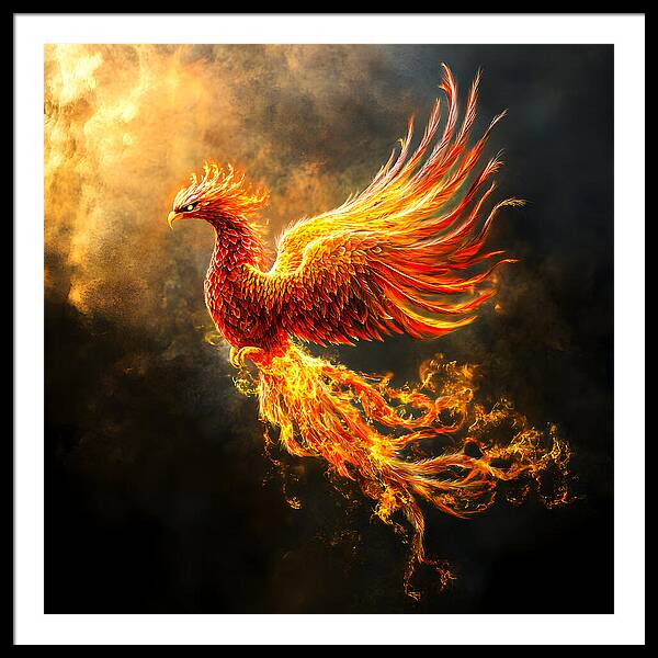 Ember's Ascension - Framed Print