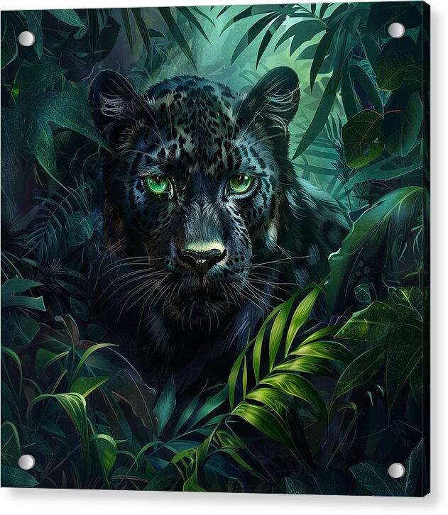 Emerald Shadows - Acrylic Print