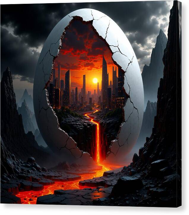 Eruption of Civilization - Canvas Print