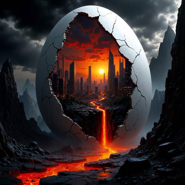 Eruption of Civilization - Art Print