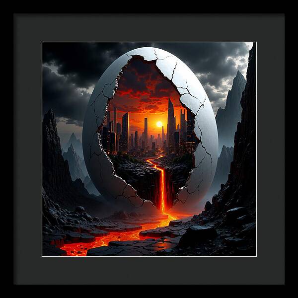 Eruption of Civilization - Framed Print