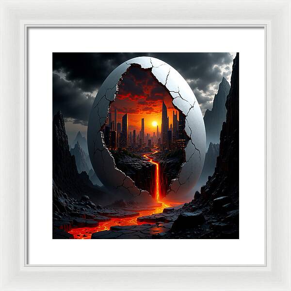 Eruption of Civilization - Framed Print