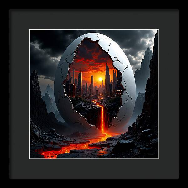 Eruption of Civilization - Framed Print