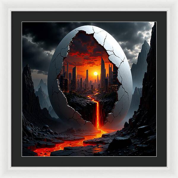 Eruption of Civilization - Framed Print