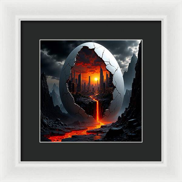 Eruption of Civilization - Framed Print