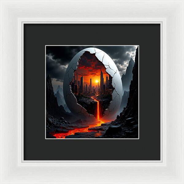 Eruption of Civilization - Framed Print