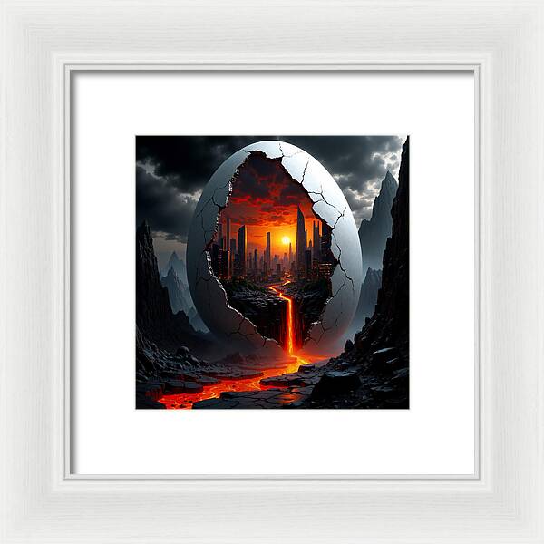Eruption of Civilization - Framed Print