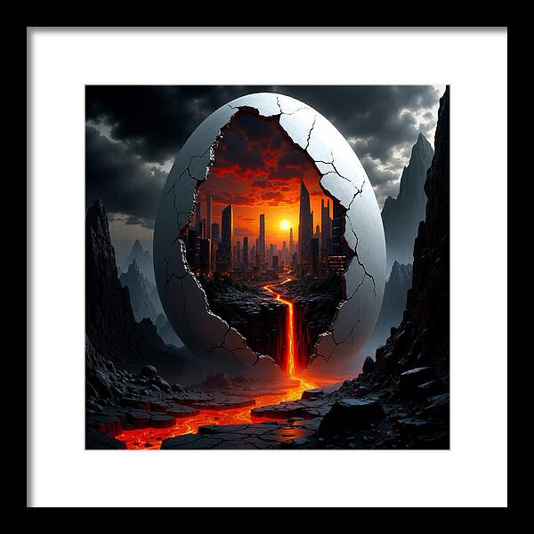 Eruption of Civilization - Framed Print
