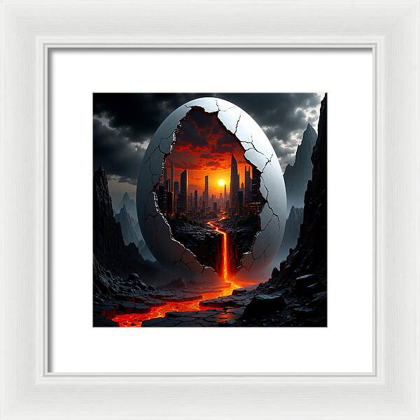 Eruption of Civilization - Framed Print