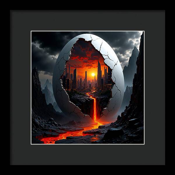 Eruption of Civilization - Framed Print