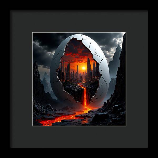 Eruption of Civilization - Framed Print