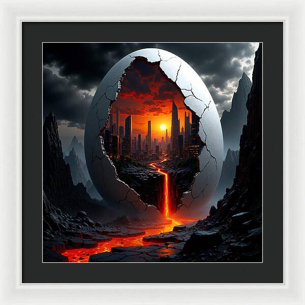 Eruption of Civilization - Framed Print