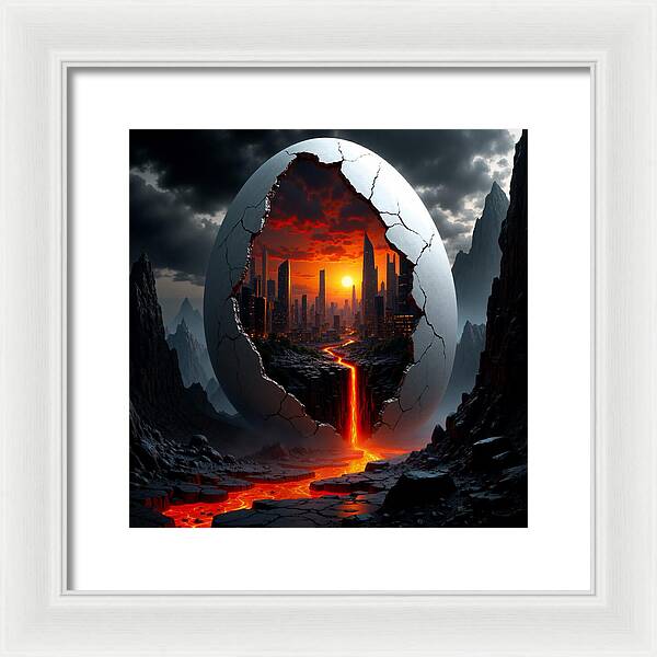 Eruption of Civilization - Framed Print
