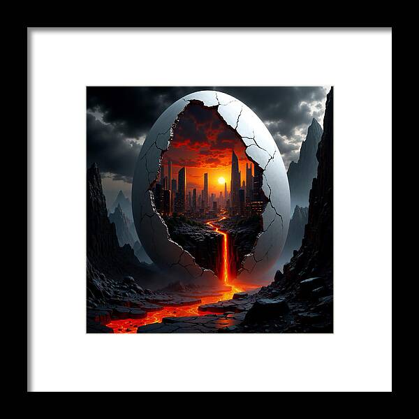 Eruption of Civilization - Framed Print