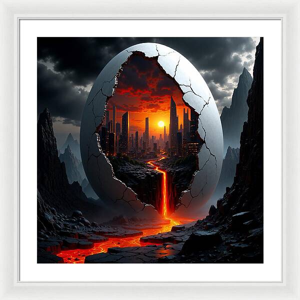 Eruption of Civilization - Framed Print