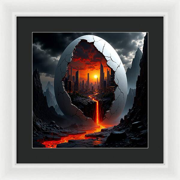 Eruption of Civilization - Framed Print