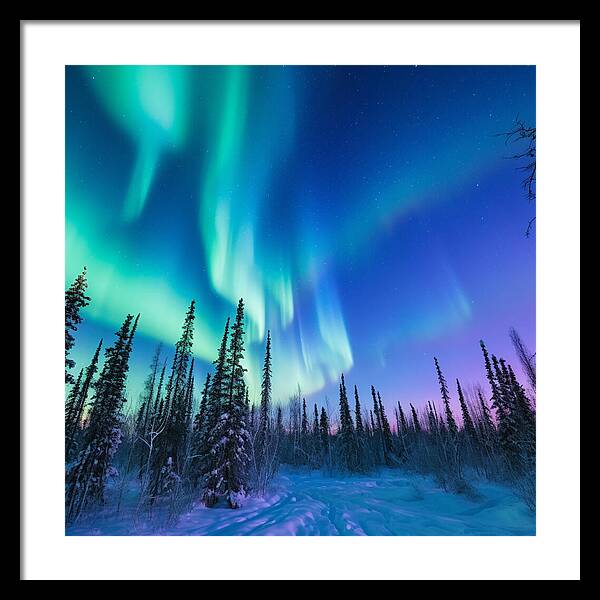 Ethereal Peaks - Framed Print