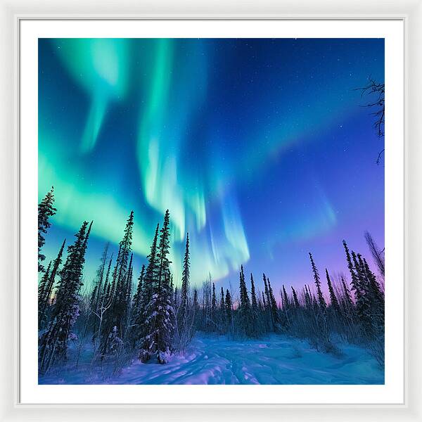 Ethereal Peaks - Framed Print