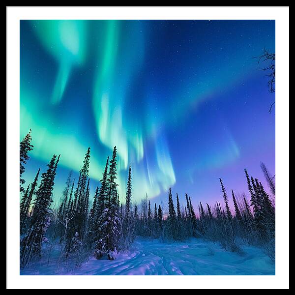 Ethereal Peaks - Framed Print