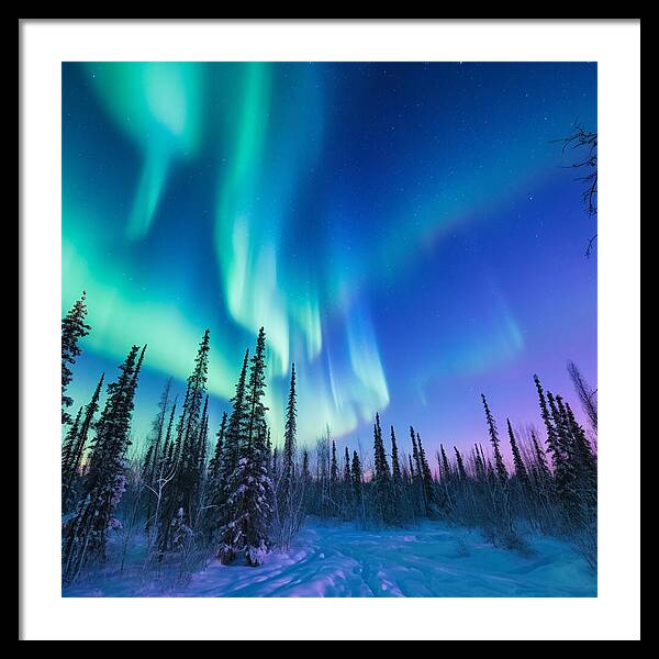 Ethereal Peaks - Framed Print