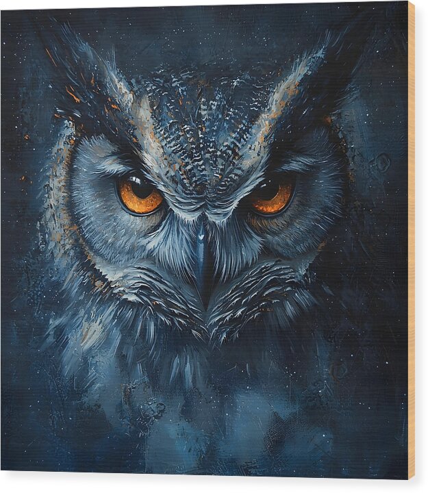 Eyes of the Night - Wood Print
