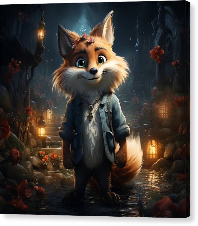 Fantasy Fox Trot - Canvas Print