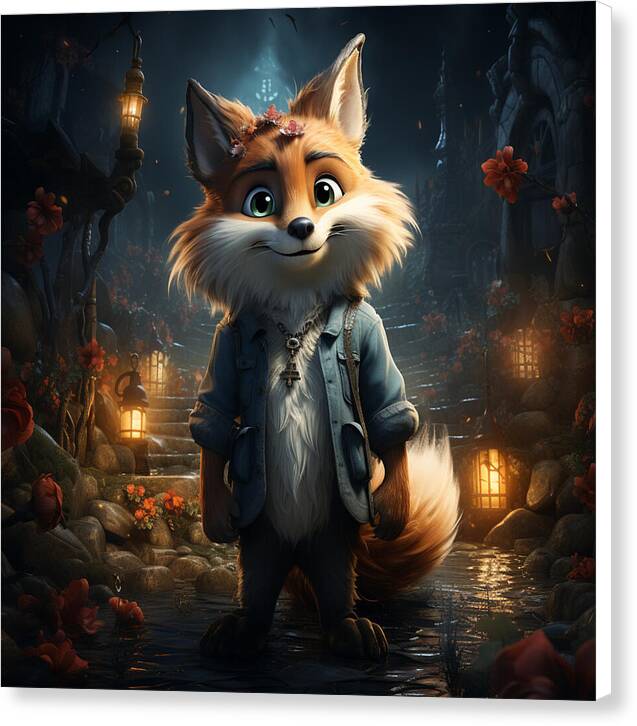 Fantasy Fox Trot - Canvas Print