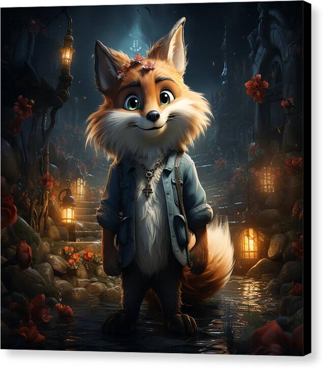 Fantasy Fox Trot - Canvas Print