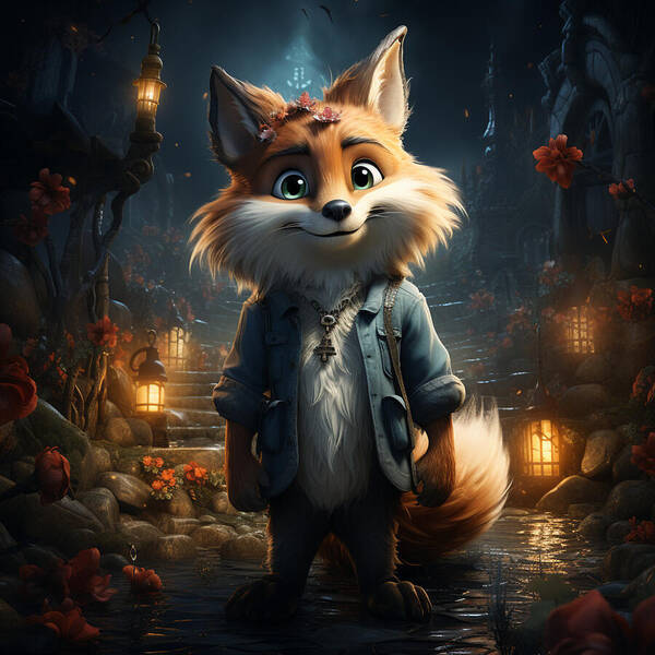 Fantasy Fox Trot - Art Print