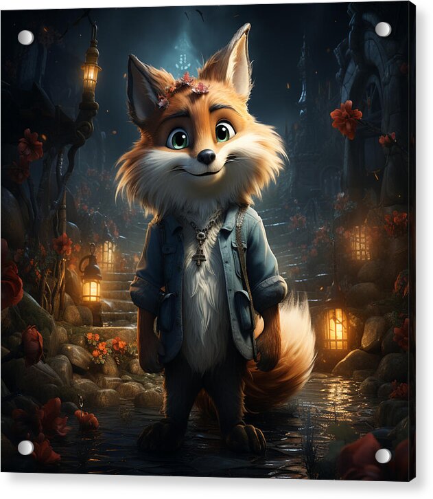 Fantasy Fox Trot - Acrylic Print