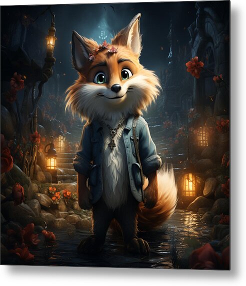 Fantasy Fox Trot - Metal Print
