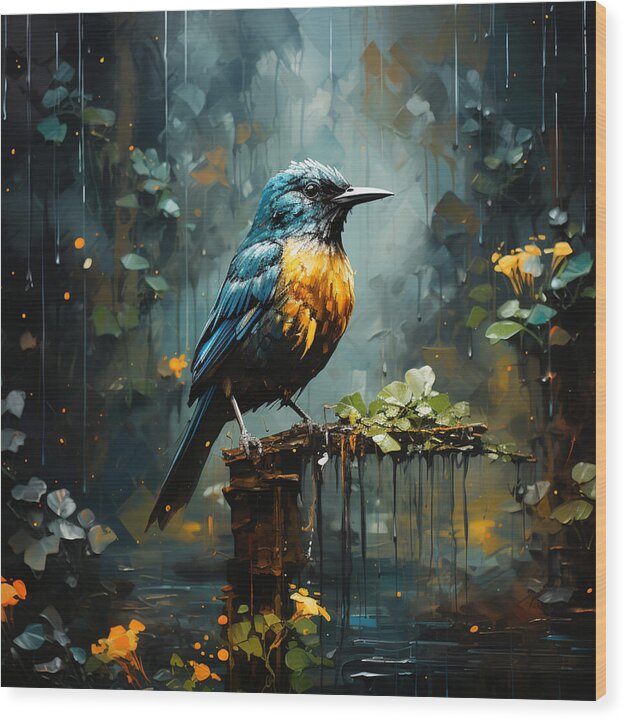 Feathered Elegance - Wood Print