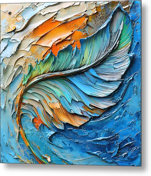 Feathered Elements - Metal Print