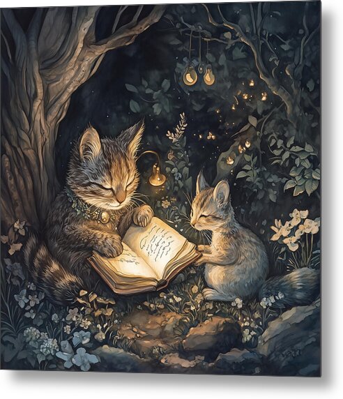 Feline Fables - Metal Print