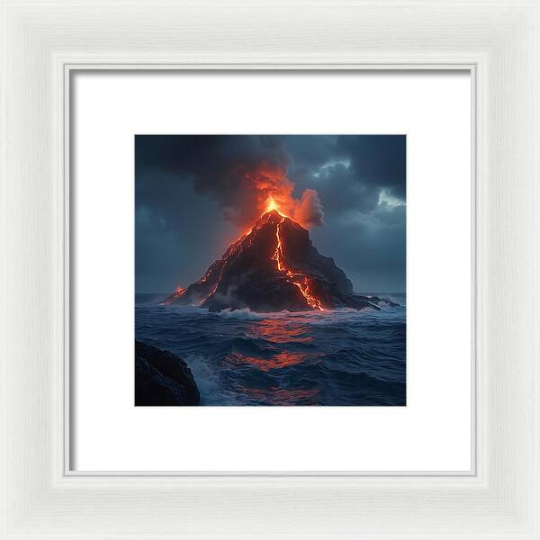 Fire and Sea - Framed Print