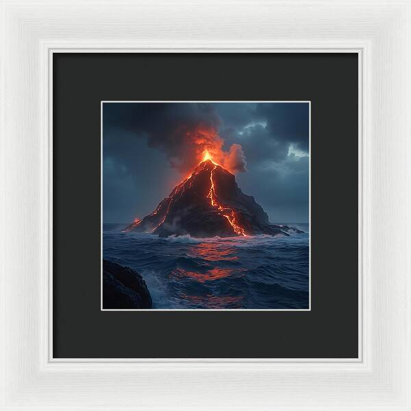 Fire and Sea - Framed Print