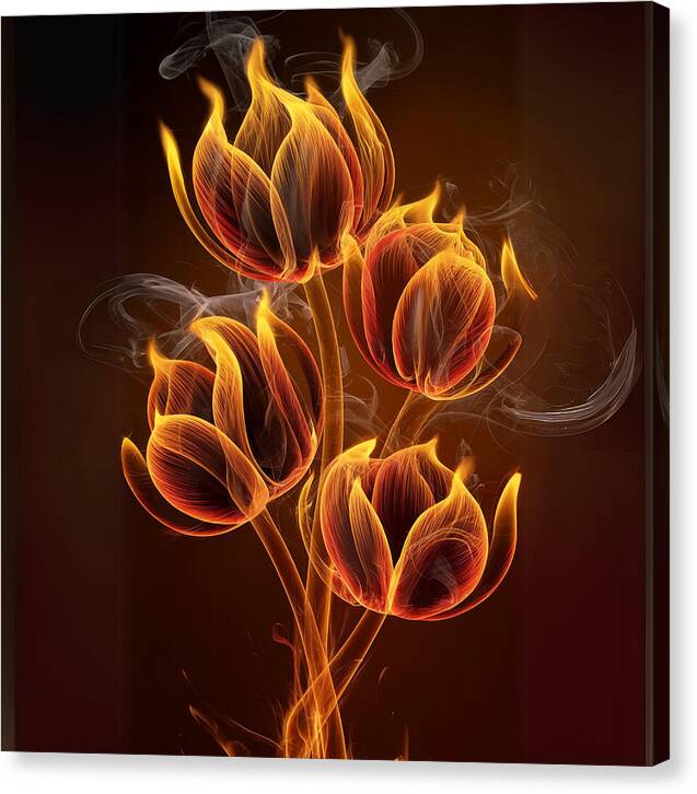 Fire Petals - Canvas Print